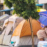 Los,Angeles,california,usa,,July 13,16:,A,Lot,Of,Homeless,Tents,On,The