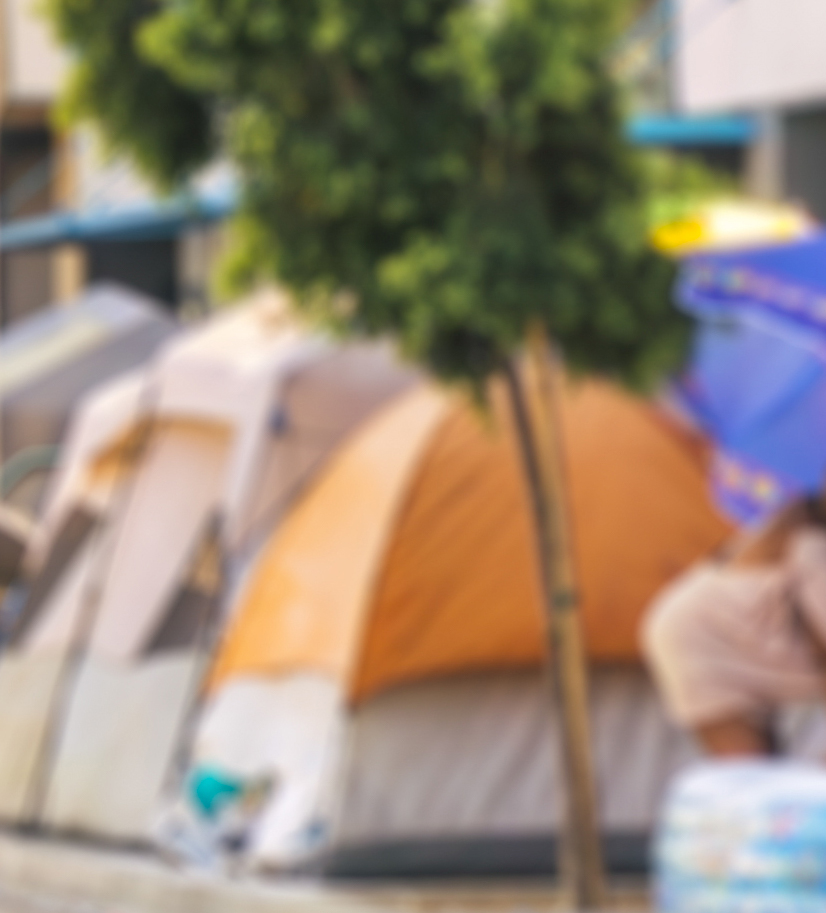 Los,Angeles,california,usa,,July 13,16:,A,Lot,Of,Homeless,Tents,On,The