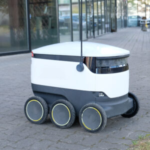 Autonomous,Delivery,Robot,On,Tallinn,,Estonia.,Estonian,Company,Developing,Autonomous