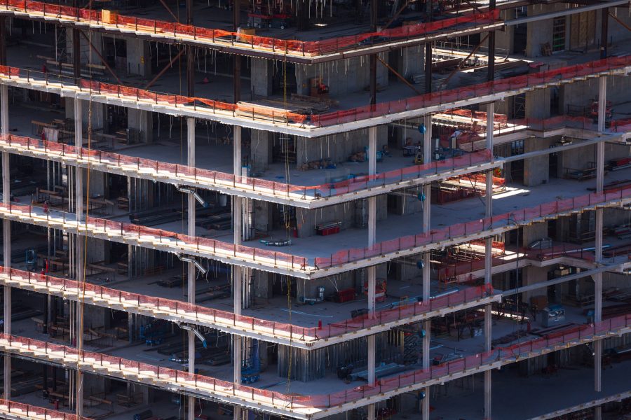 Construction of building in Los Angeles city