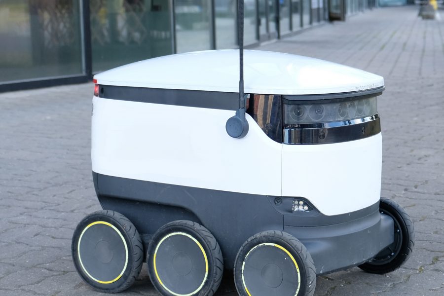 Autonomous,Delivery,Robot,On,Tallinn,,Estonia.,Estonian,Company,Developing,Autonomous